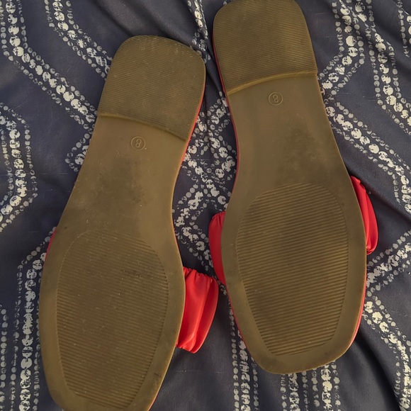 Red Women's Slide Sandals - Picture 2 of 2